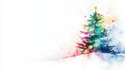 Simple Christmas tree wallpaper background