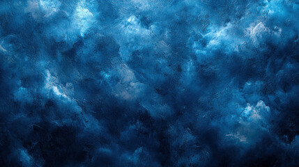 Fototapeta premium Abstract depiction of turbulent blue clouds, evoking a sense of depth and movement.