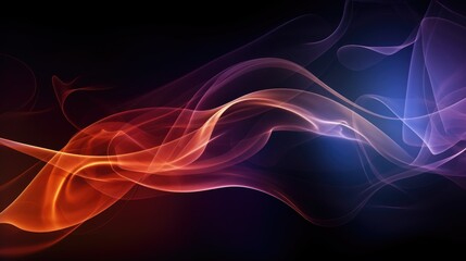 Fototapeta premium vibrant abstract smoke waves in red blue and purple tones on a dark background creating a dynamic and mystical atmosphere