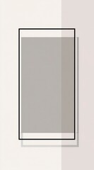 Minimalist Grey Frame on White Background - Abstract Geometric Design