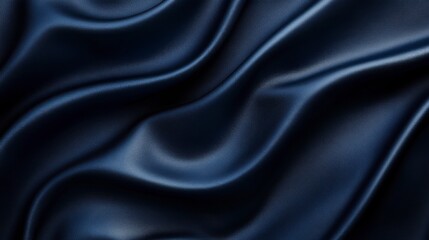 Fototapeta premium Deep Navy Leather Texture Background - Smooth, Luxurious Drape