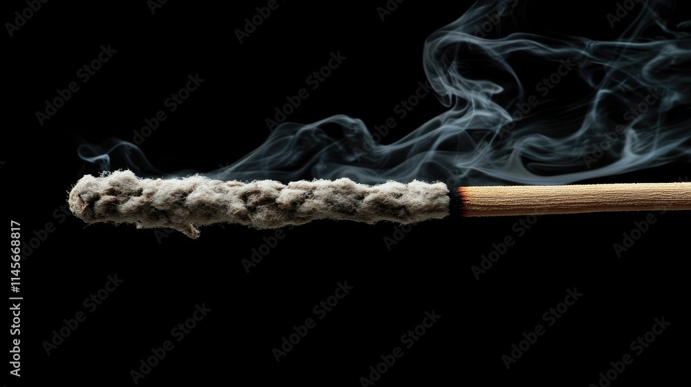 Aufkleber incense stick with wisps of smoke on a dark background creating a serene and calming atmosphere for 
