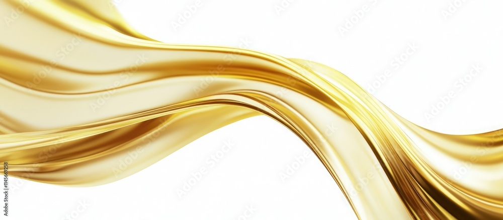 Poster sleek flowing golden fabric creating a luxurious backdrop ideal for elegant designs and artistic dis