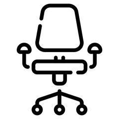 Ergonomic Office Chair Design Icon