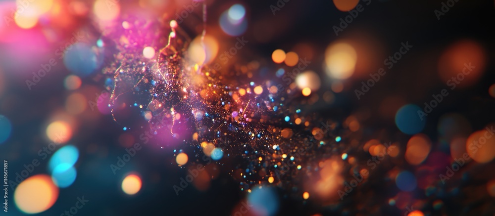 Aufkleber multicolored bokeh background with vibrant light bulbs creating a dreamy abstract atmosphere for art