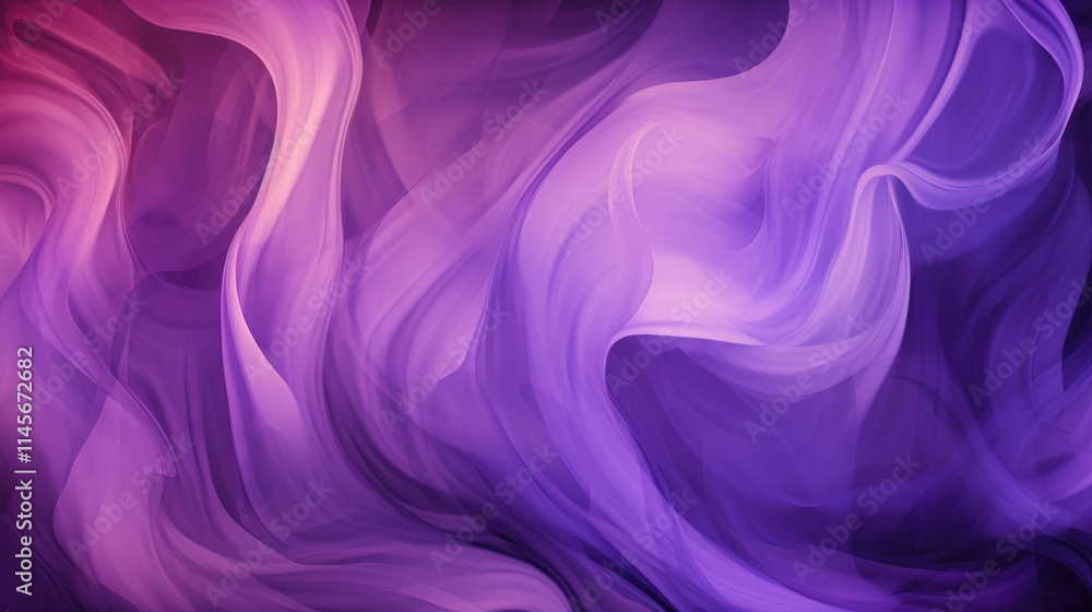 Aufkleber purple abstract background with fluid shapes and smooth waves resembling a mystical fire in an artis