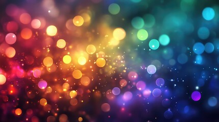 Colorful bokeh background with vibrant LED lights creating a dreamy atmosphere for festive or creative designs.