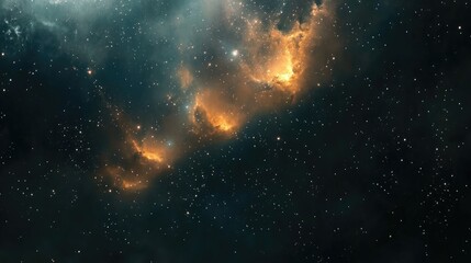 Fototapeta premium Vibrant cosmic nebula with stars and galaxies illustrating the vast beauty of space exploration and the mysteries of the universe