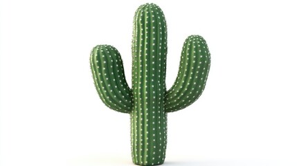 Cactus plant with multiple arms displayed against a clean white background for minimalist decor and nature-themed designs