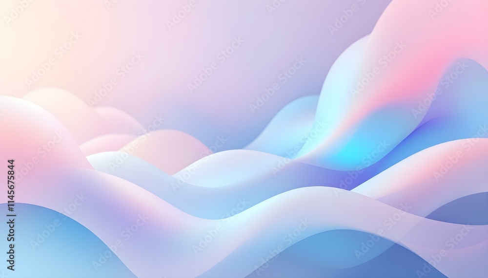 Aufkleber Abstract white wavy curve texture background. Website, banner and brochure background. White abstract background with dynamic wavy lines texture. Abstract blue flowing wave gradient design