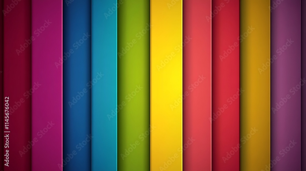 Poster vibrant color spectrum: a captivating abstract background featuring a spectrum of bold colors arrang