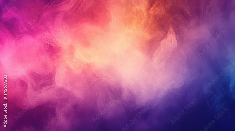 Poster multicolored ethereal abstract bokeh background with vibrant hues and soft glowing light effects for