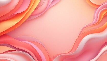 Obraz premium Abstract yellow and orange waves create a vibrant backdrop, resembling flowing liquid shapes. Flowing waves in vibrant colors blend together, creating a mesmerizing design resembling silk fabric