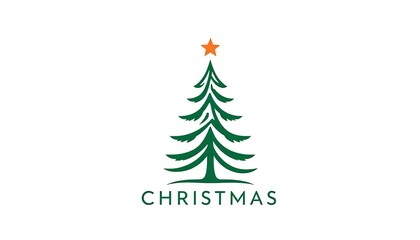 christmas tree icon or logo christmas tree