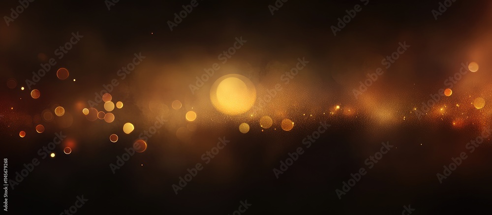 Poster abstract bokeh lights with soft glowing circles on a dark background for atmospheric and elegant des