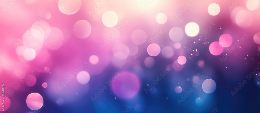 Poster colorful abstract bubble background with soft bokeh effect in shades of pink and blue ideal for desi