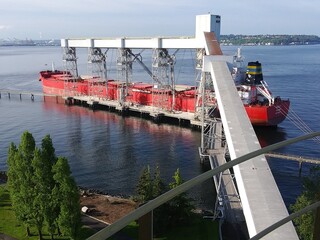 Bulk Cargo Carrier at Berth in Seattle, WA