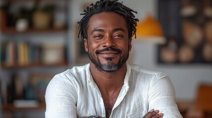 Obraz premium A smiling black man in a studio with a phone mockup represents a portrait, connection for business opportunity, online banner, professional with smartphone networking, and mobile app.