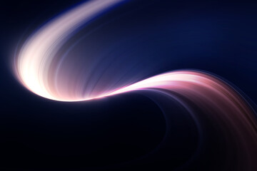 Modern bright abstract dynamic line wave curve soft light gradient neon brown blue on black background design for graphics pattern web illustration technology network digital backdrop wallpaper poster