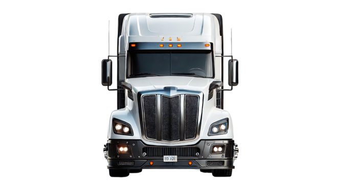 Truck lorry cargo Side view cutout PNG transparent background