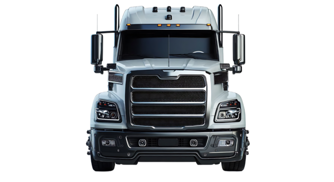 lorry cargo semi truck isolated from transparent png empty backgroun