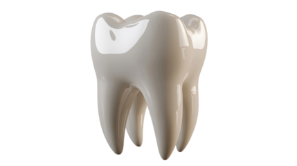 Healthy Smile: A 3D rendering of a healthy human tooth, showcasing its pristine white enamel and intricate structure. This image is perfect for dental care, oral hygiene, and health-related concepts.