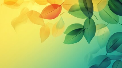 Vibrant leaf background showcasing design innovation with a blend of colors and soft gradients for creative projects and presentations