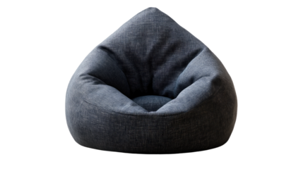 Cozy Grey Bean Bag Chair: Relax and unwind in this soft and comfortable bean bag chair. The  deep grey fabric adds a touch of sophistication to any room.