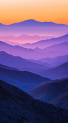 Ethereal Sunrise Mountains: Purple Haze Landscape Photography