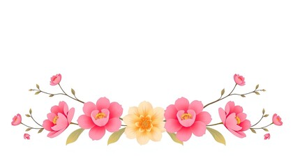 frame with flowers or background with flowers