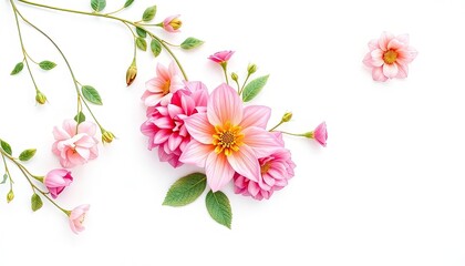 Naklejka premium frame with flowers or background with flowers