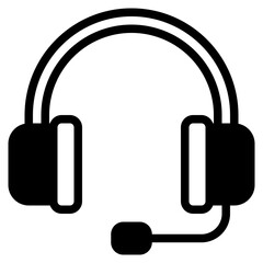Stylish Headset Icon for Communication