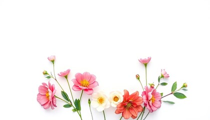 frame with flowers or background with flowers
