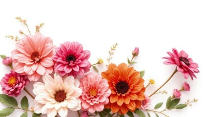 frame with flowers or background with flowers