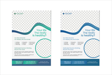 Premium Vector | Modern medical flyer design template