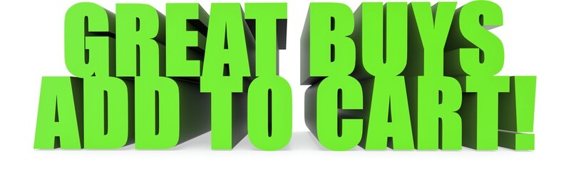 Fototapeta premium Great Buys Add To Cart!, 3d text