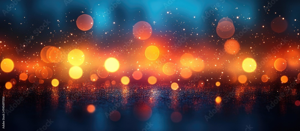 Aufkleber colorful bokeh background with blurred lights creating a dreamy effect suitable for festive or artis
