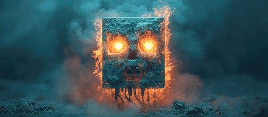 Burnt electrical power socket symbolizing hazards of electrical overload and the importance of safety measures in home installations