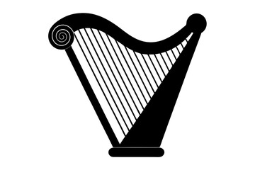 harp isolated on white