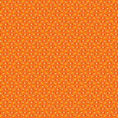 Summer colorful small flowers on an orange background Bright botanical wavy pattern Tiny floral fabric, wallpaper, home decor Country style