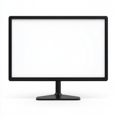 3D Monitor Isolated and White Background