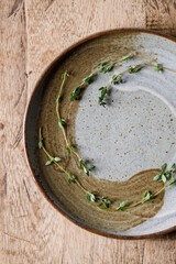 fresh green Thyme herb plant