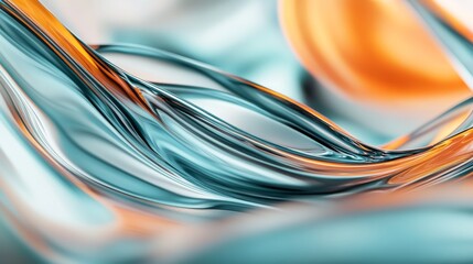 3d render illustration for advertising. Falling orange balls in the blue background. 