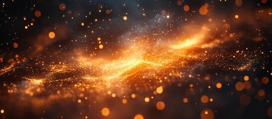 Glowing sparkler lights creating an enchanting bokeh effect on a dark background ideal for festive celebrations and holiday themes