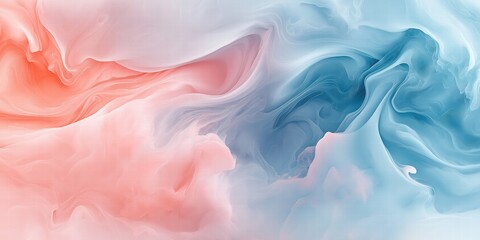 Obraz premium Abstract texture featuring flowing organic swirls in pastel pink and orange tones, showcasing artistic and natural aesthetics