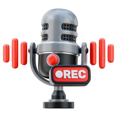 Recording Podcast 3D Icon