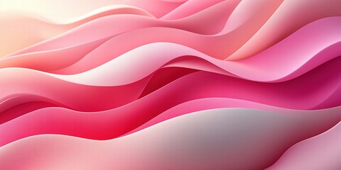 Obraz premium Minimal abstract design with flowing soft pastel gradients in pink and red tones, creating a serene and modern aesthetic