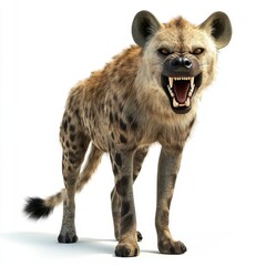 3D Hyena Isolated and White Background