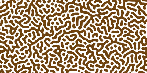 Fototapeta premium Seamless noise turing pattern repeating stipple vector texture. Reaction diffusion pattern. chaotic motion Linear design with biological shapes. memphis, retro psychedelic style. Waves, swirl, twirl.