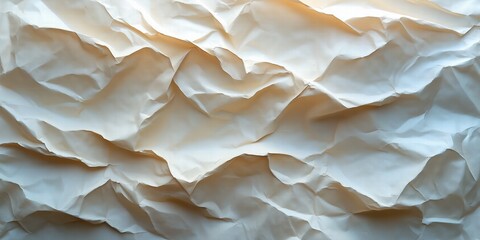 Obraz premium Abstract texture with crumpled paper effect in soft white tones, blending minimalism and artistic textures for a modern visual style